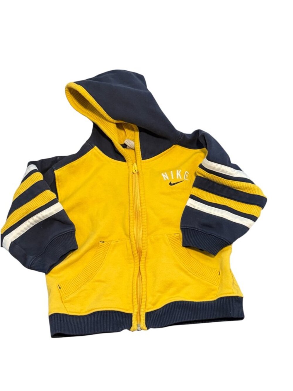 Nike Vintage Zip-Up Hoodie — Yellow — Boys 3T